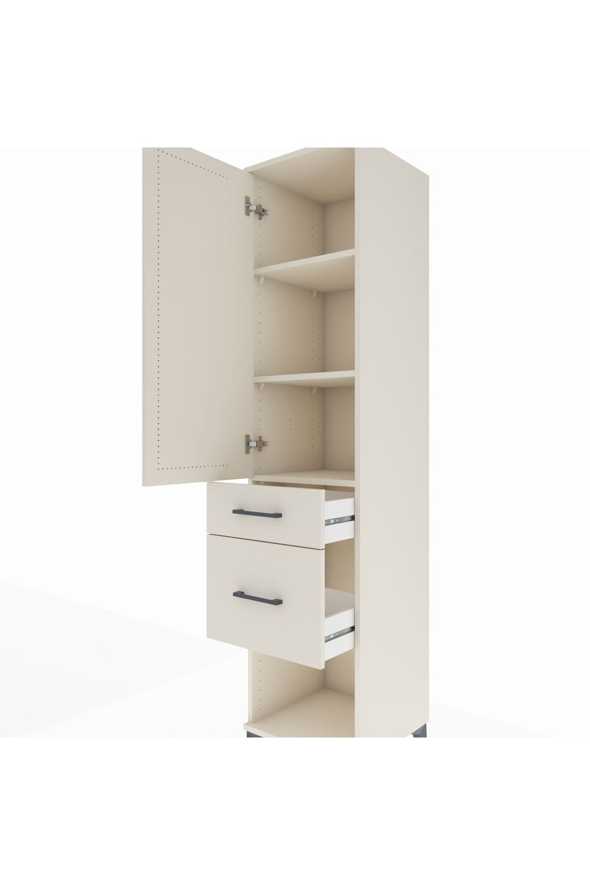 Hyperion Dolap 3 Raflı 2 Çekmeceli Tek Kapaklı 44x44x195 Aytaşı-Aytaşı