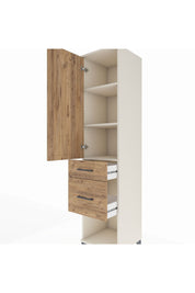 Hyperion Dolap 3 Raflı 2 Çekmeceli Tek Kapaklı 44x44x195 Aytaşı-Çam