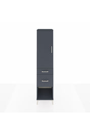 Hyperion Dolap 3 Raflı 2 Çekmeceli Tek Kapaklı 44x44x195 Antrasit-Antrasit