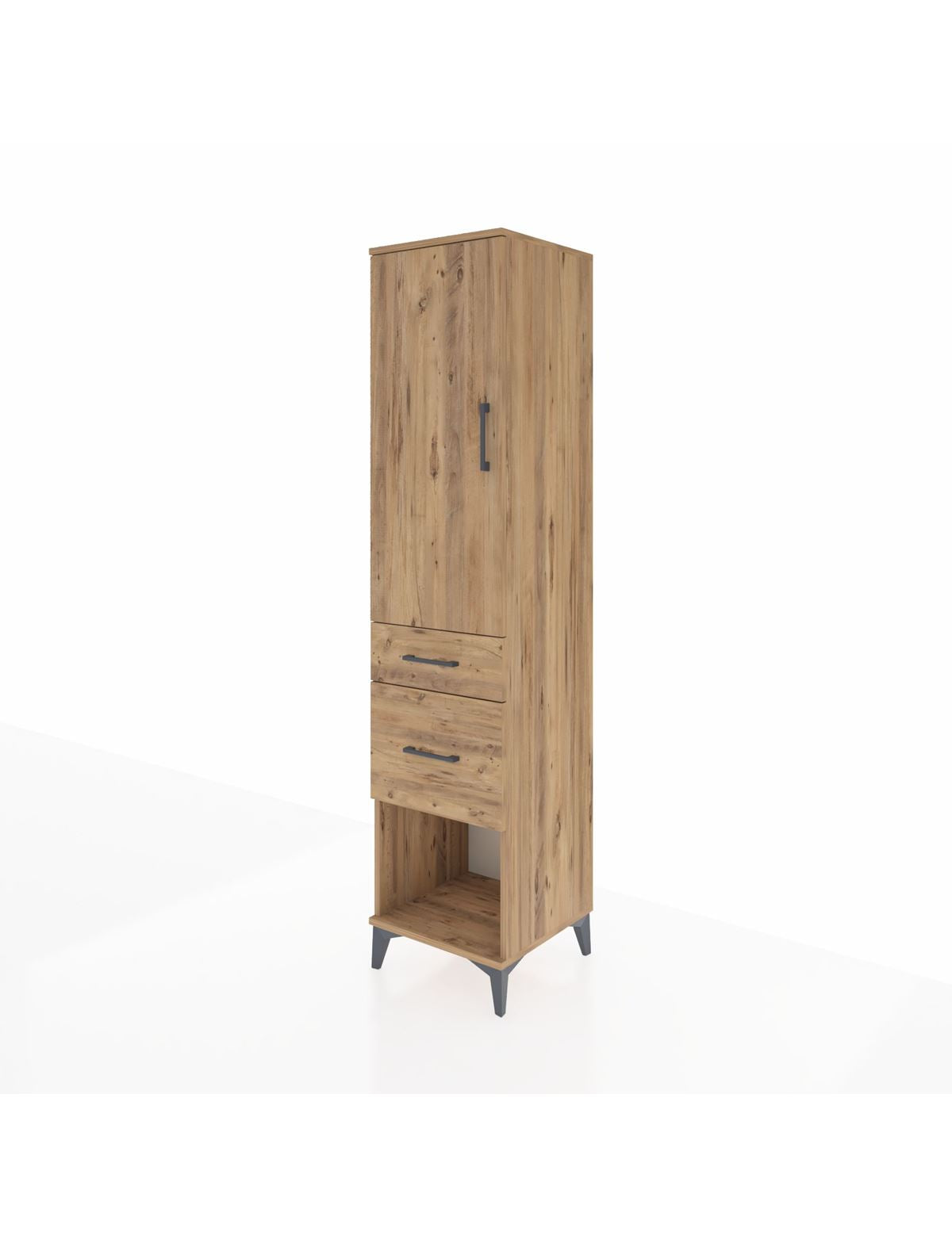 Hyperion Dolap 3 Raflı 2 Çekmeceli Tek Kapaklı 44x44x195 - S58M054V9B