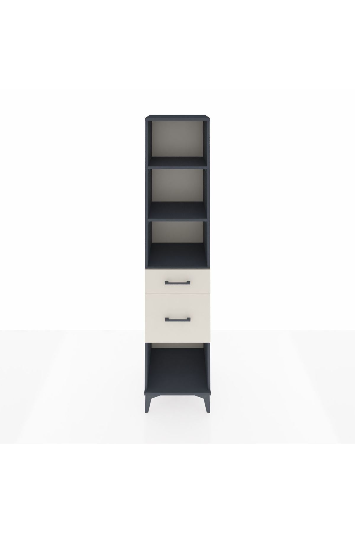 Hyperion Dolap 3 Raflı 2 Çekmeceli 44x44x195 Antrasit-Aytaşı