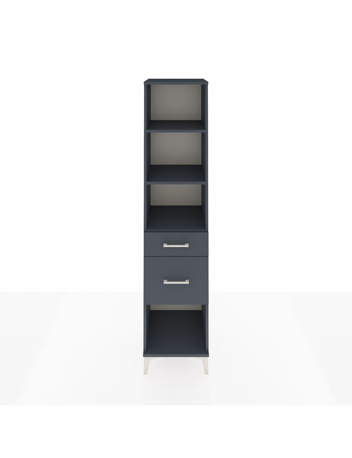 Hyperion Dolap 3 Raflı 2 Çekmeceli 44x44x195 Antrasit-Antrasit