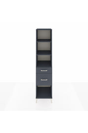 Hyperion Dolap 3 Raflı 2 Çekmeceli 44x44x195 Antrasit-Antrasit