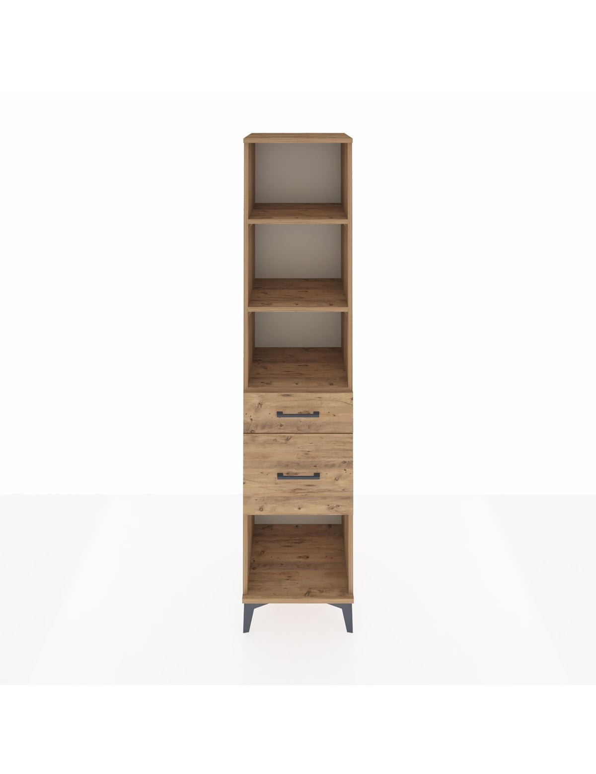 Hyperion Dolap 3 Raflı 2 Çekmeceli 44x44x195 Çam-Çam