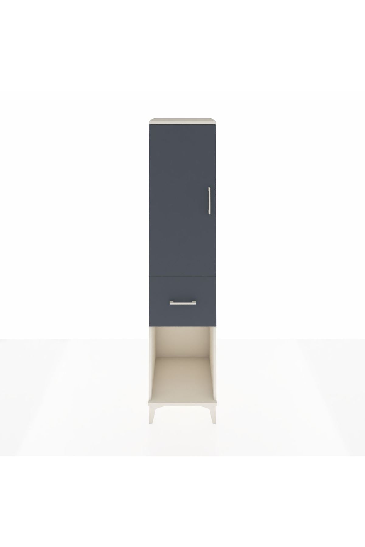 Hyperion Dolap Tek Raflı Tek Çekmeceli Tek Askılı 44x44x195 Aytaşı-Antrasit