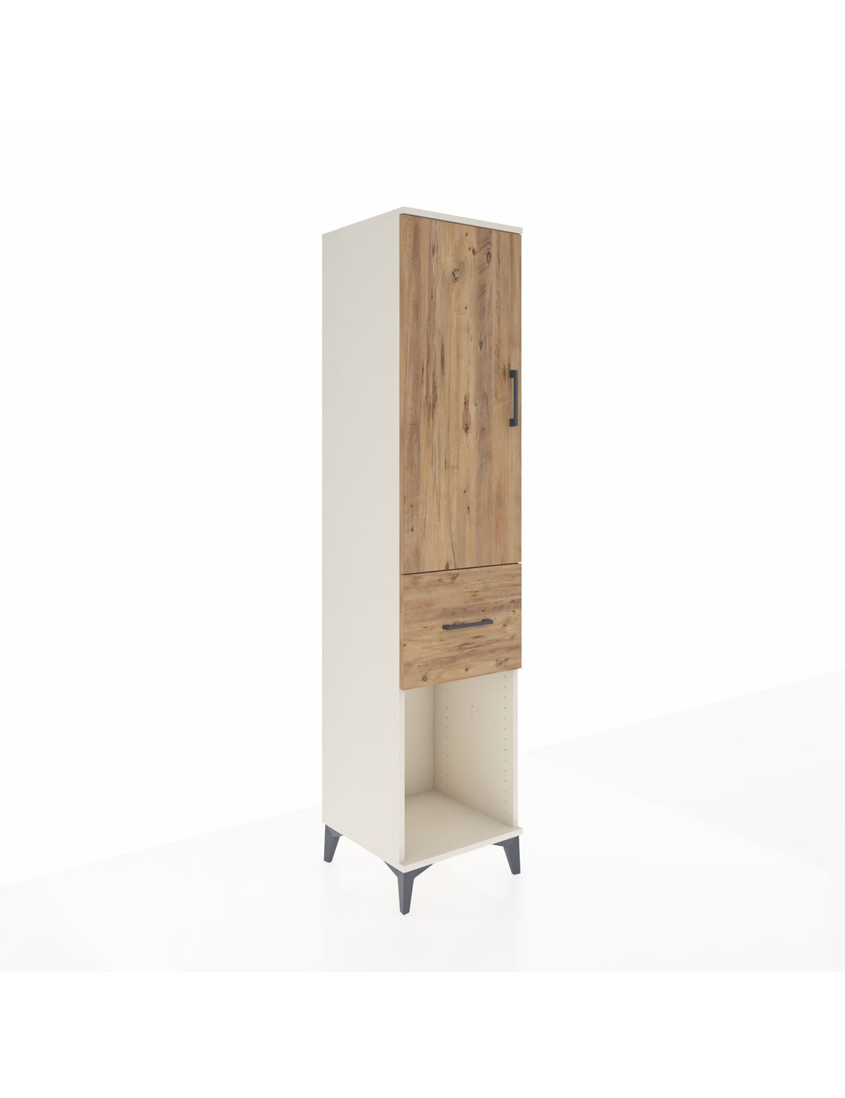 Hyperion Dolap Tek Raflı Tek Çekmeceli Tek Askılı 44x44x195 Aytaşı-Çam