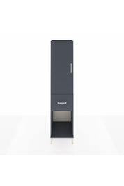 Hyperion Dolap Tek Raflı Tek Çekmeceli Tek Askılı 44x44x195 Antrasit-Antrasit