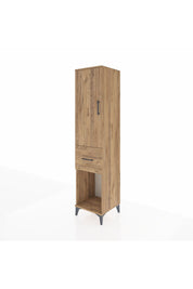 Hyperion Dolap Tek Raflı Tek Çekmeceli Tek Askılı 44x44x195 Çam-Çam