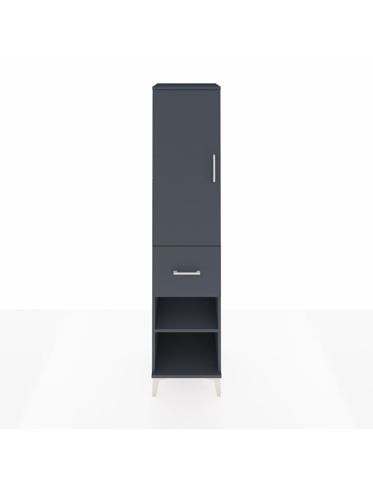 Hyperion Dolap 4 Raflı Tek Çekmeceli Tek Kapaklı 44x44x195 Antrasit-Antrasit