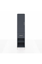 Hyperion Dolap 4 Raflı Tek Çekmeceli Tek Kapaklı 44x44x195 Antrasit-Antrasit