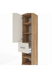 Hyperion Dolap 4 Raflı Tek Çekmeceli Tek Kapaklı 44x44x195 Çam-Aytaşı