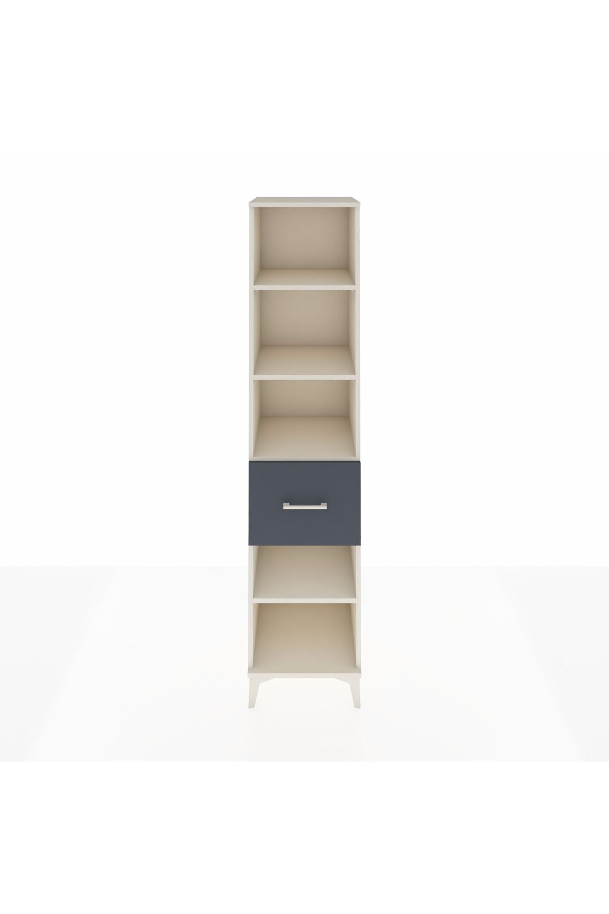 Hyperion Dolap 4 Raflı Tek Çekmeceli 44x44x195 Aytaşı-Antrasit