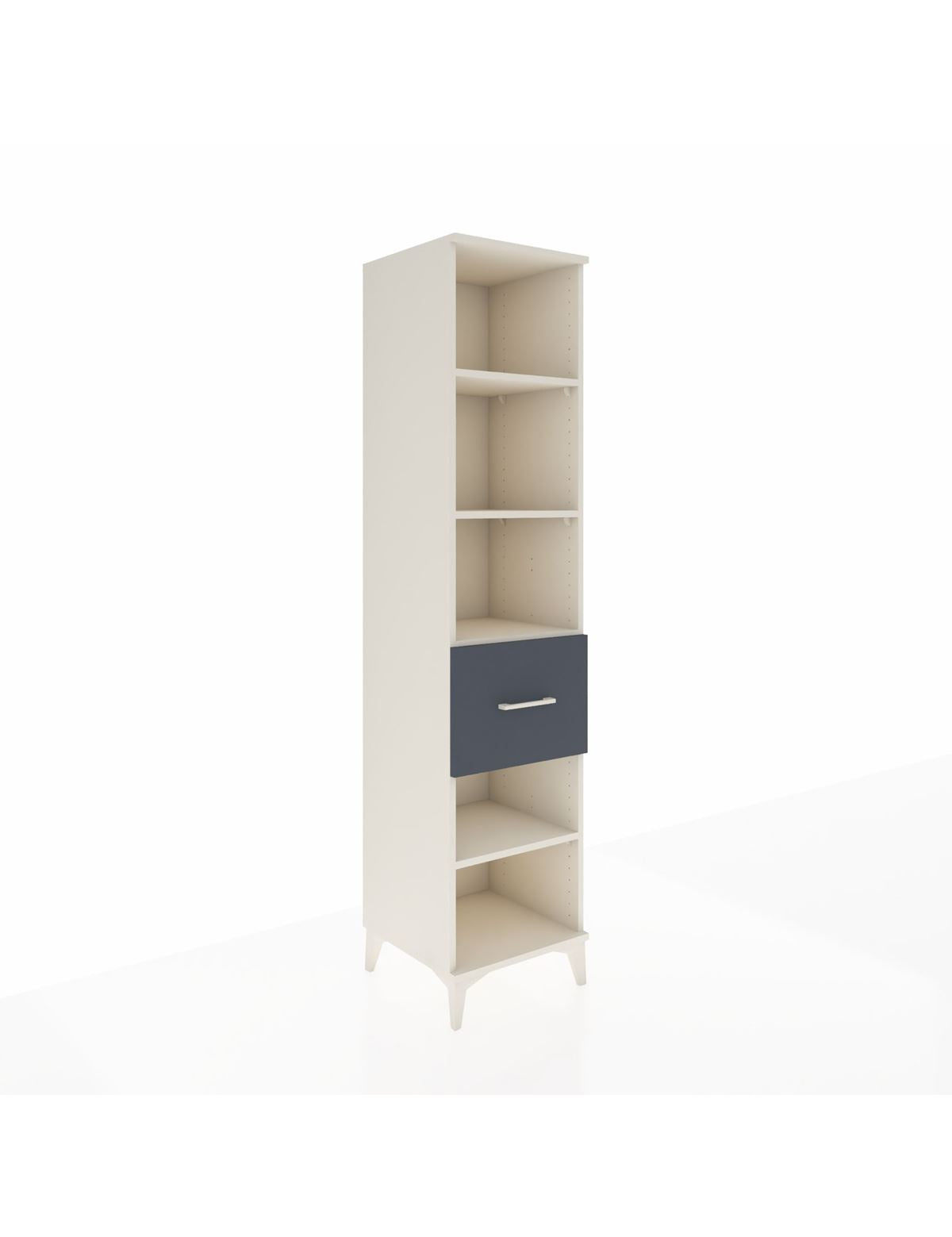 Hyperion Dolap 4 Raflı Tek Çekmeceli 44x44x195 Aytaşı-Antrasit