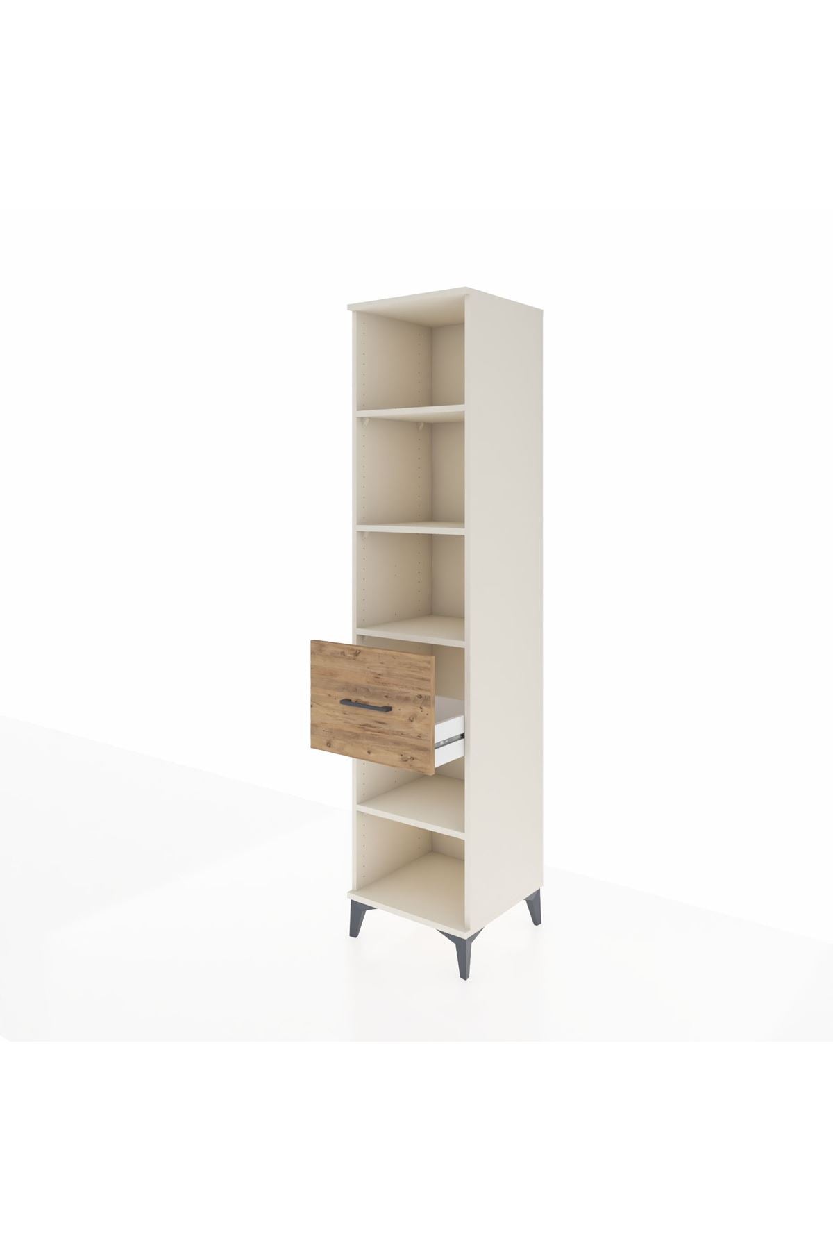 Hyperion Dolap 4 Raflı Tek Çekmeceli 44x44x195 Aytaşı-Çam