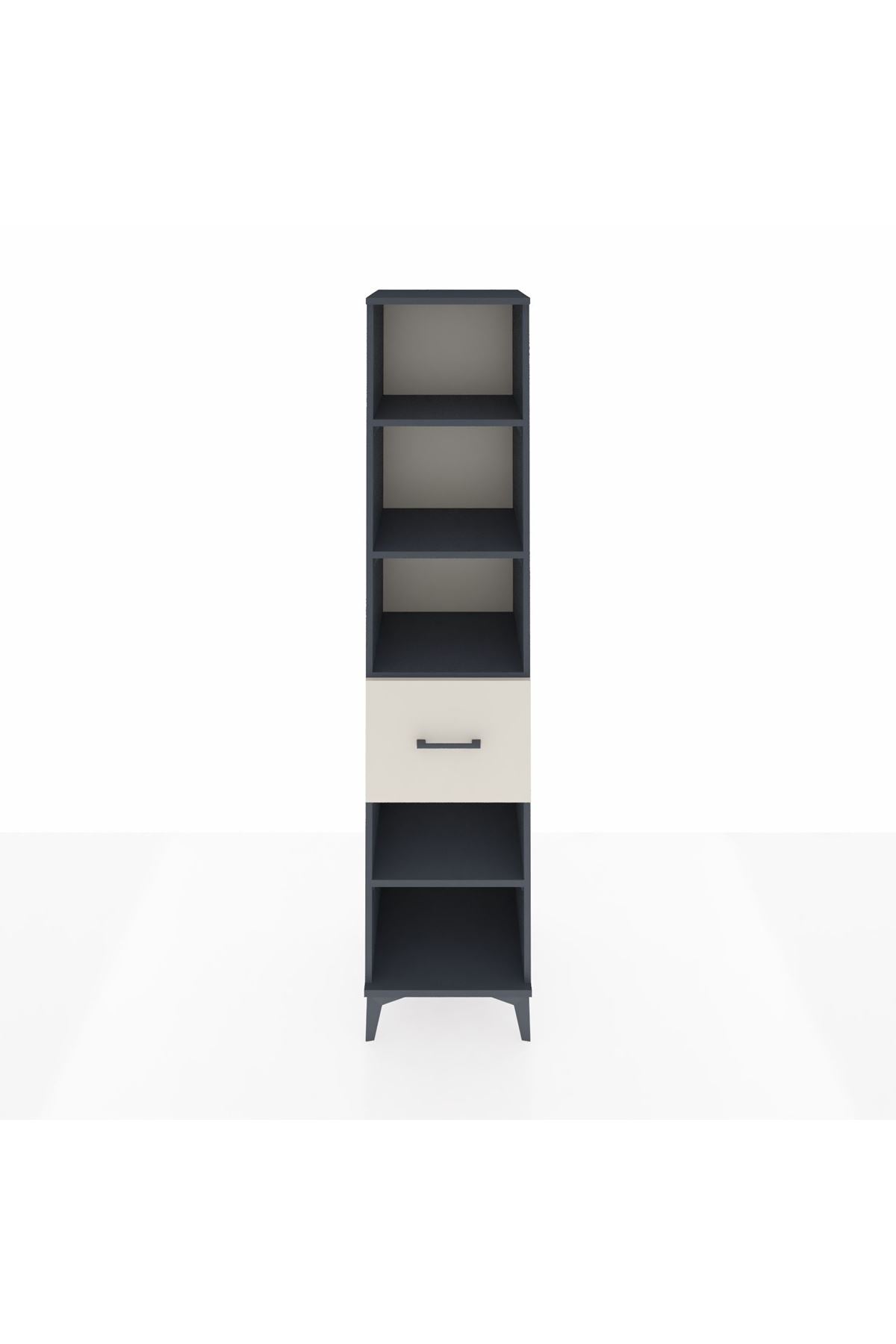 Hyperion Dolap 4 Raflı Tek Çekmeceli 44x44x195 Antrasit-Aytaşı