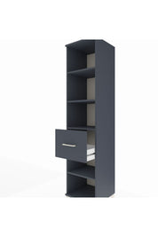 Hyperion Dolap 4 Raflı Tek Çekmeceli 44x44x195 Antrasit-Antrasit