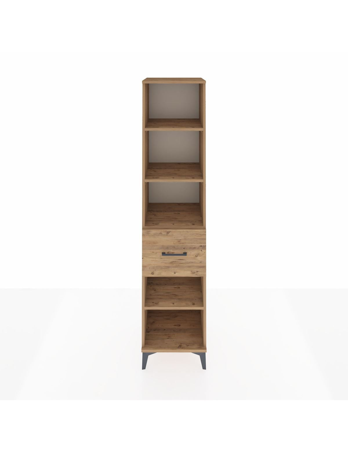 Hyperion Dolap 4 Raflı Tek Çekmeceli 44x44x195 Çam-Çam