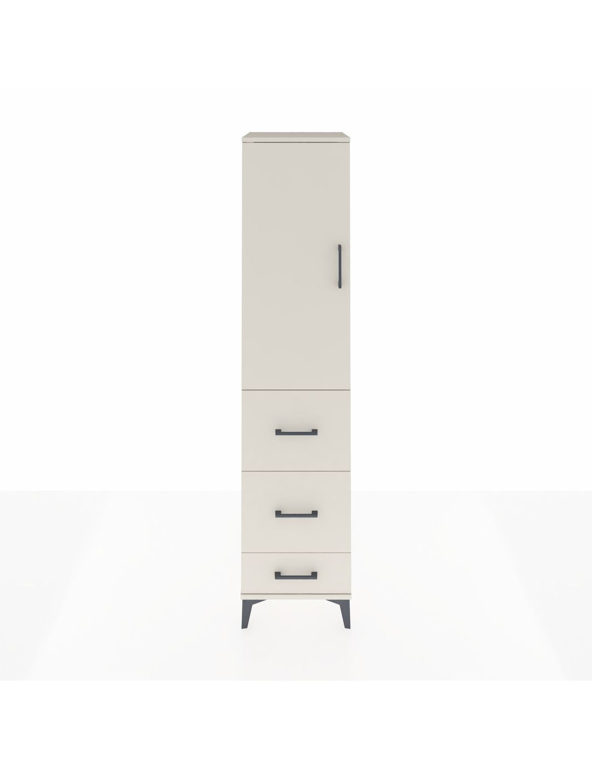 Hyperion Dolap Tek Raflı 3 Çekmeceli Tek Askılı 44x44x195 Aytaşı-Aytaşı