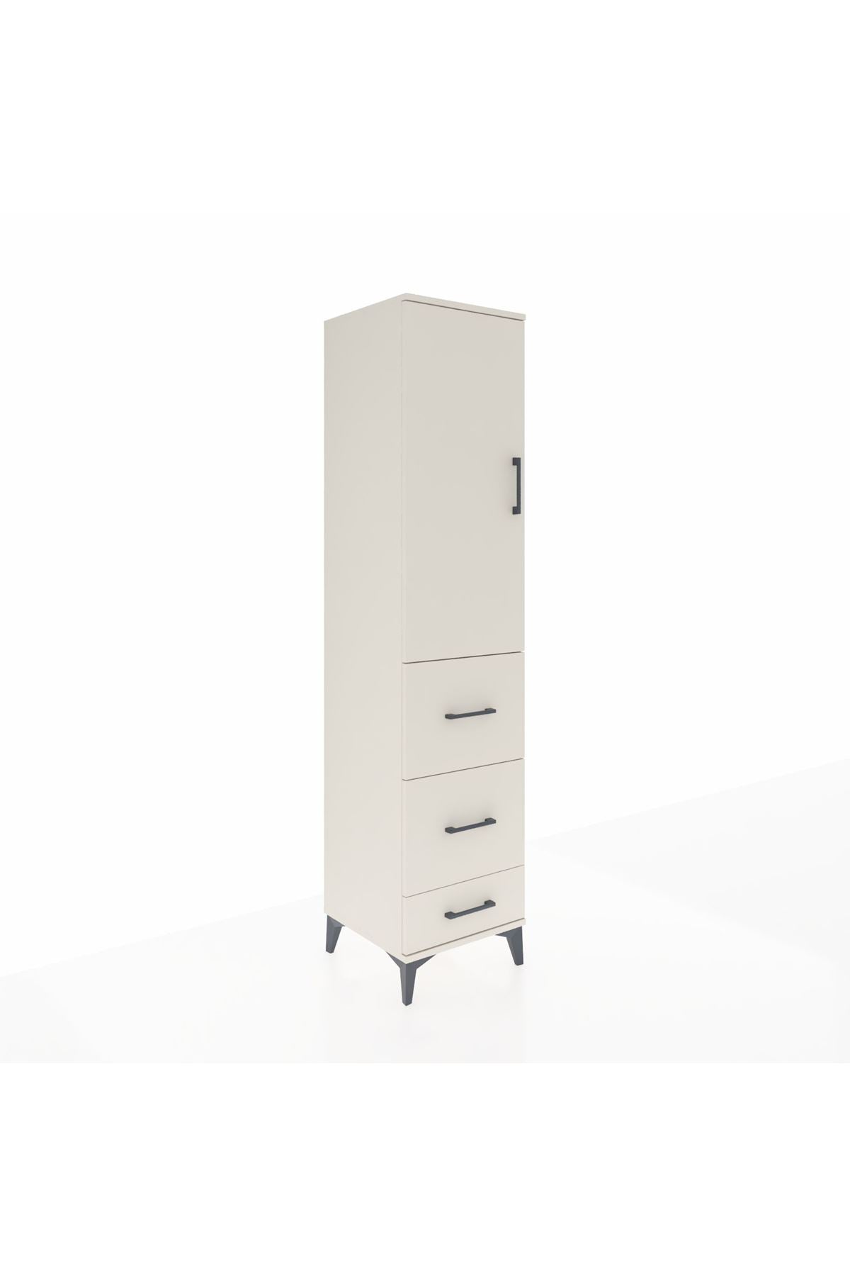 Hyperion Dolap Tek Raflı 3 Çekmeceli Tek Askılı 44x44x195 Aytaşı-Aytaşı