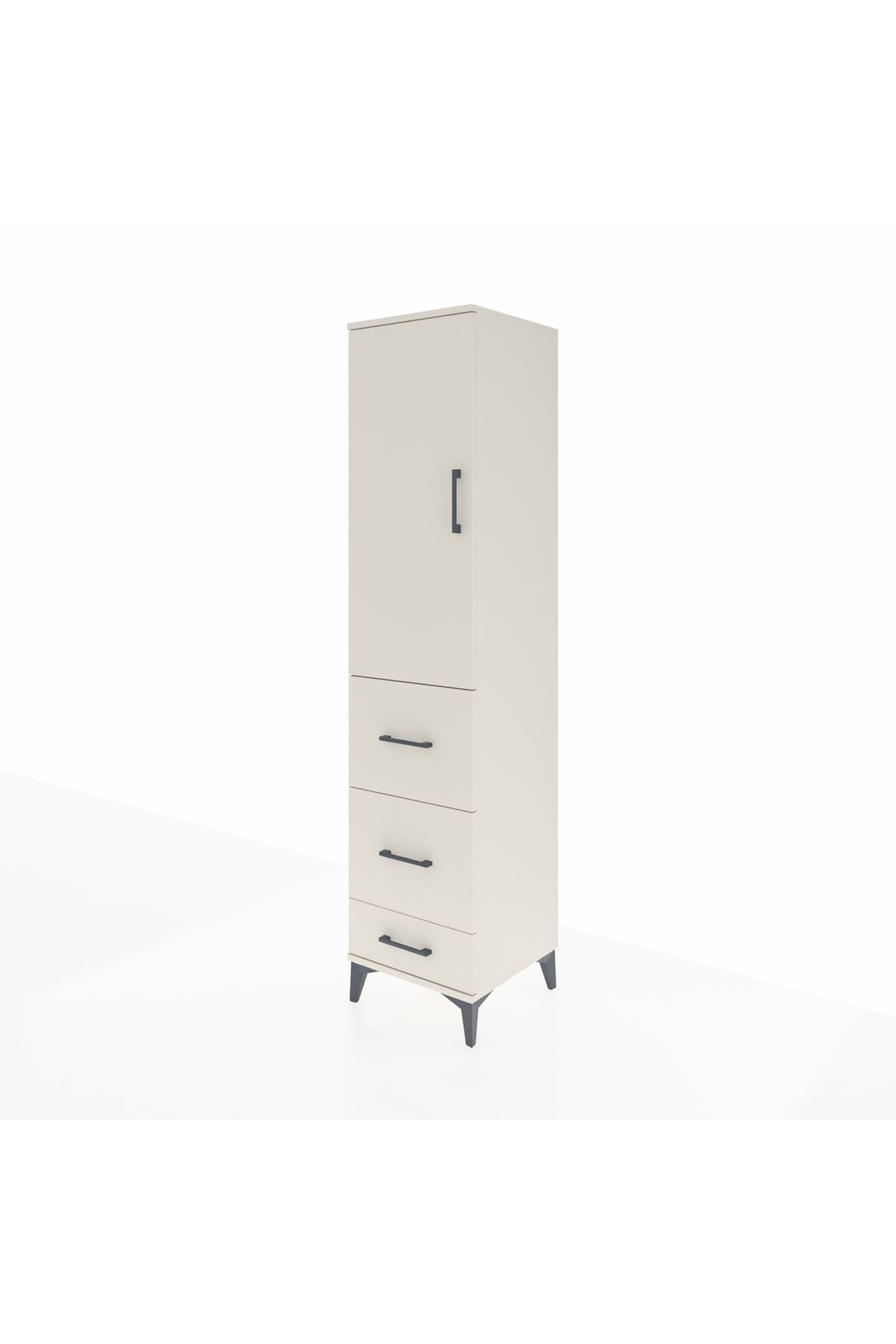 Hyperion Dolap Tek Raflı 3 Çekmeceli Tek Askılı 44x44x195 Aytaşı-Aytaşı