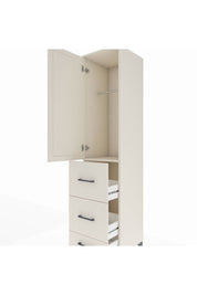 Hyperion Dolap Tek Raflı 3 Çekmeceli Tek Askılı 44x44x195 Aytaşı-Aytaşı