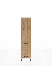 Hyperion Dolap Tek Raflı 3 Çekmeceli Tek Askılı 44x44x195 Aytaşı-Çam