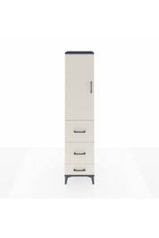 Hyperion Dolap Tek Raflı 3 Çekmeceli Tek Askılı 44x44x195 Antrasit-Aytaşı