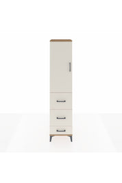 Hyperion Dolap Tek Raflı 3 Çekmeceli Tek Askılı 44x44x195 Çam-Aytaşı