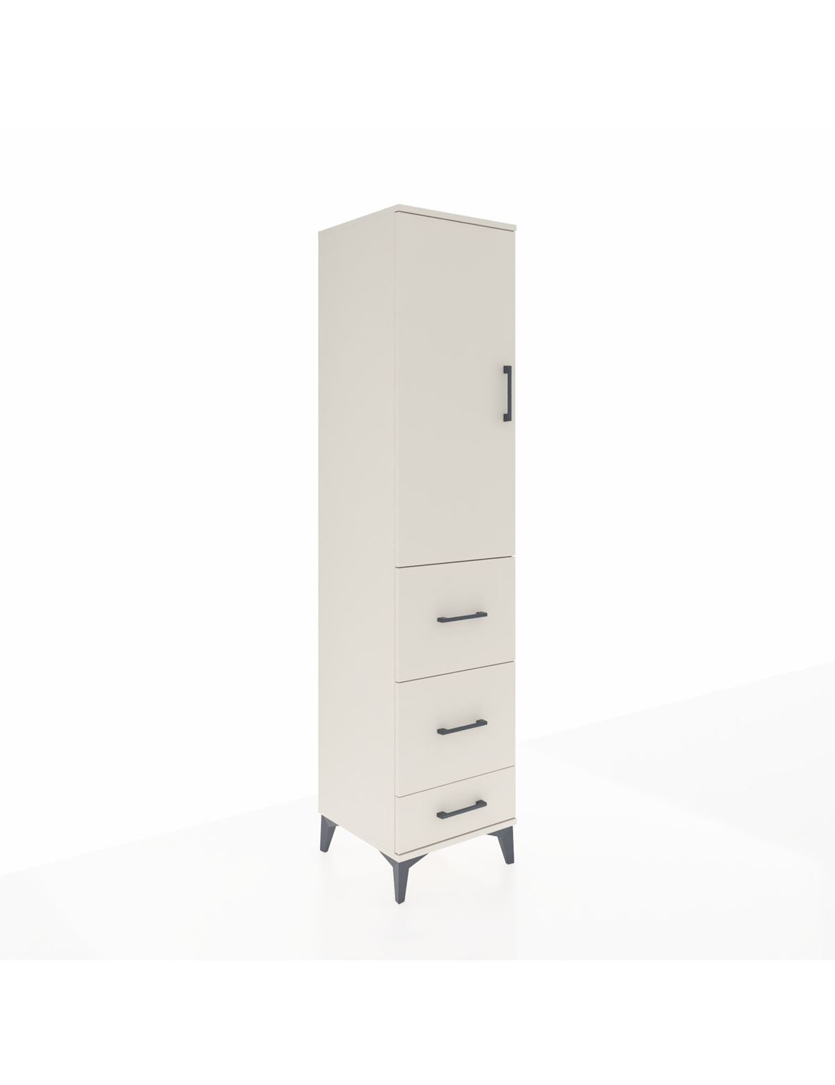 Hyperion Dolap 3 Raflı 3 Çekmeceli Tek Kapaklı 44x44x195 Aytaşı-Aytaşı