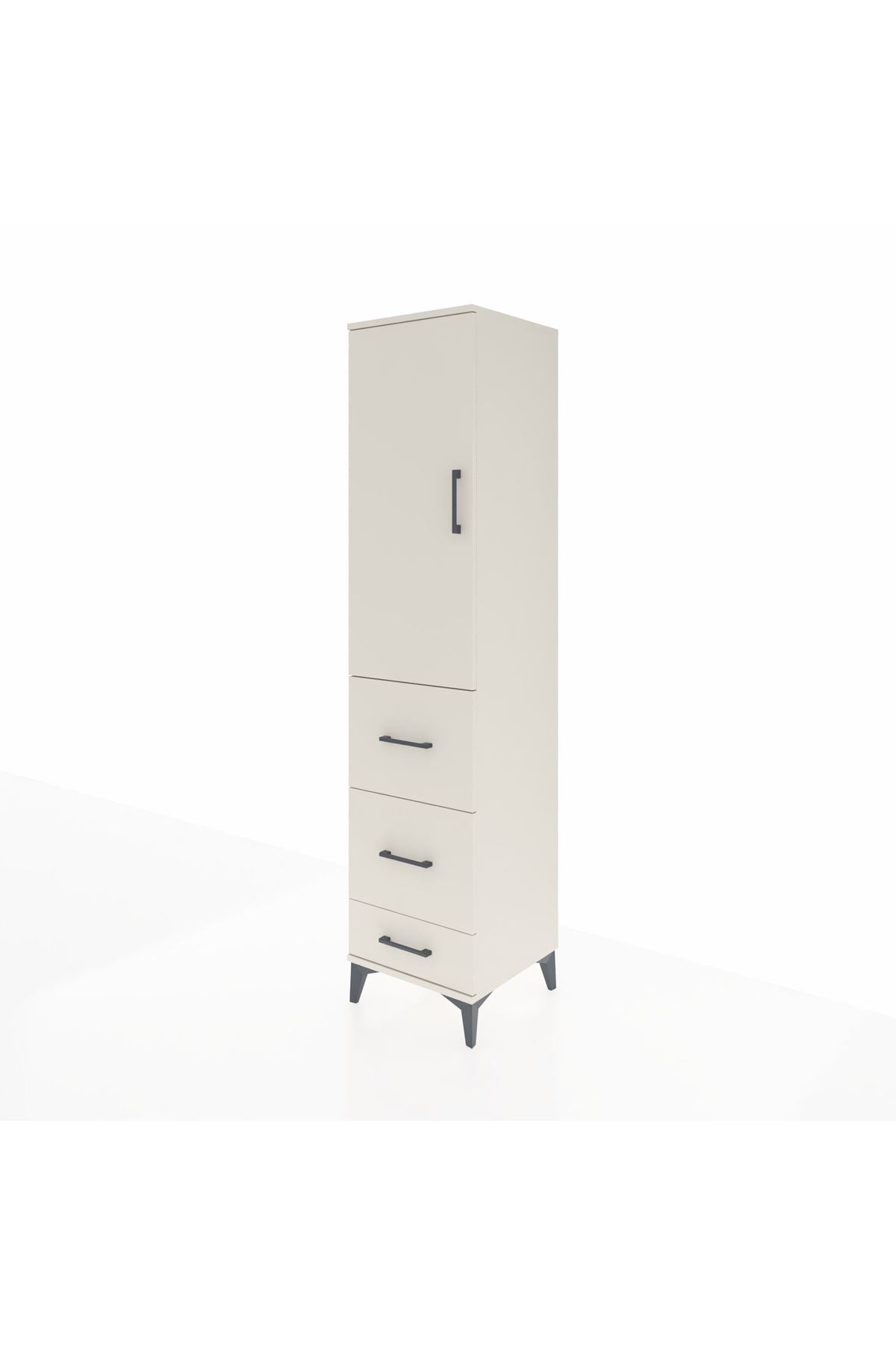 Hyperion Dolap 3 Raflı 3 Çekmeceli Tek Kapaklı 44x44x195 Aytaşı-Aytaşı