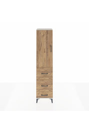 Hyperion Dolap 3 Raflı 3 Çekmeceli Tek Kapaklı 44x44x195 Aytaşı-Çam