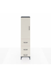 Hyperion Dolap 3 Raflı 3 Çekmeceli Tek Kapaklı 44x44x195 Antrasit-Aytaşı