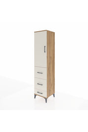 Hyperion Dolap 3 Raflı 3 Çekmeceli Tek Kapaklı 44x44x195 Çam-Aytaşı
