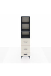 Hyperion Dolap 3 Raflı 3 Çekmeceli 44x44x195 Antrasit-Aytaşı