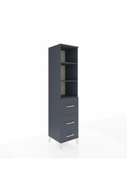 Hyperion Dolap 3 Raflı 3 Çekmeceli 44x44x195 Antrasit-Antrasit