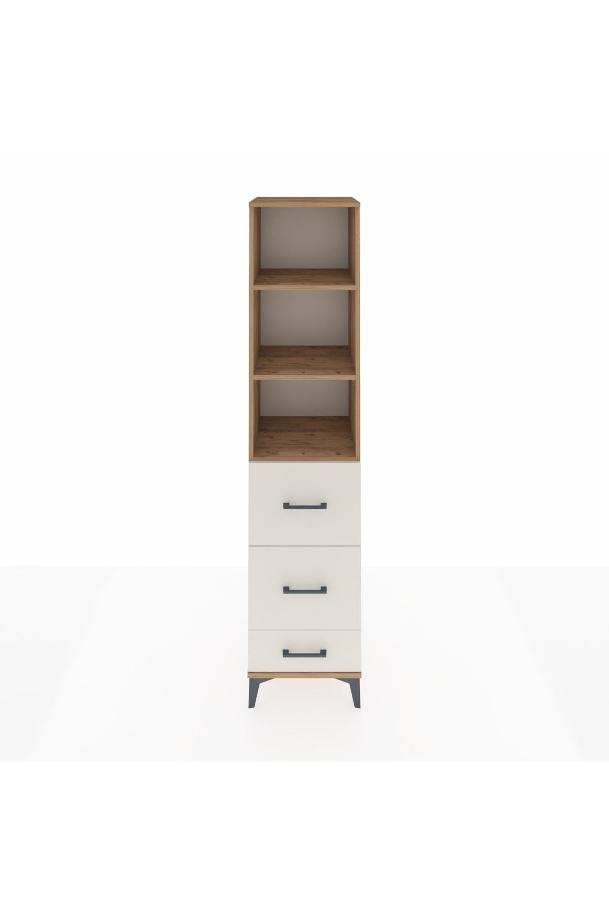 Hyperion Dolap 3 Raflı 3 Çekmeceli 44x44x195 Çam-Aytaşı