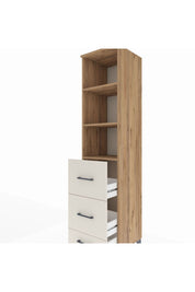 Hyperion Dolap 3 Raflı 3 Çekmeceli 44x44x195 Çam-Aytaşı