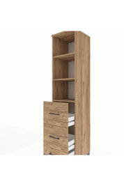 Hyperion Dolap 3 Raflı 3 Çekmeceli 44x44x195 Çam-Çam