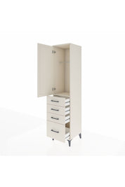 Hyperion Dolap Tek Raflı 4 Çekmeceli Tek Askılı 44x44x195 Aytaşı-Aytaşı