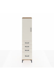Hyperion Dolap Tek Raflı 4 Çekmeceli Tek Askılı 44x44x195 Çam-Aytaşı
