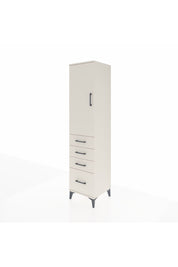 Hyperion Dolap 3 Raflı 4 Çekmeceli Tek Kapaklı 44x44x195 Aytaşı-Aytaşı