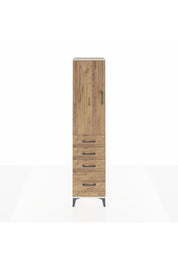 Hyperion Dolap 3 Raflı 4 Çekmeceli Tek Kapaklı 44x44x195 Aytaşı-Çam