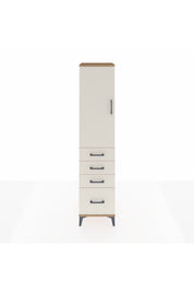 Hyperion Dolap 3 Raflı 4 Çekmeceli Tek Kapaklı 44x44x195 Çam-Aytaşı