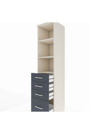 Hyperion Dolap 3 Raflı 4 Çekmeceli 44x44x195 Aytaşı-Antrasit