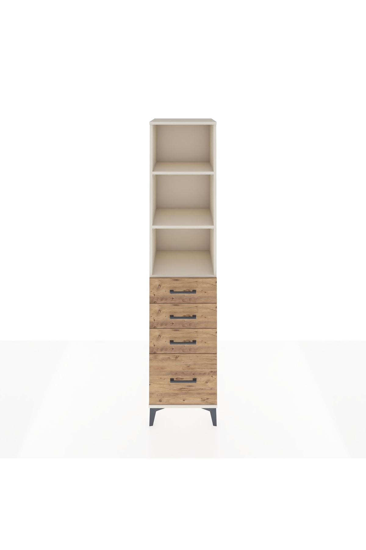 Hyperion Dolap 3 Raflı 4 Çekmeceli 44x44x195 Aytaşı-Çam