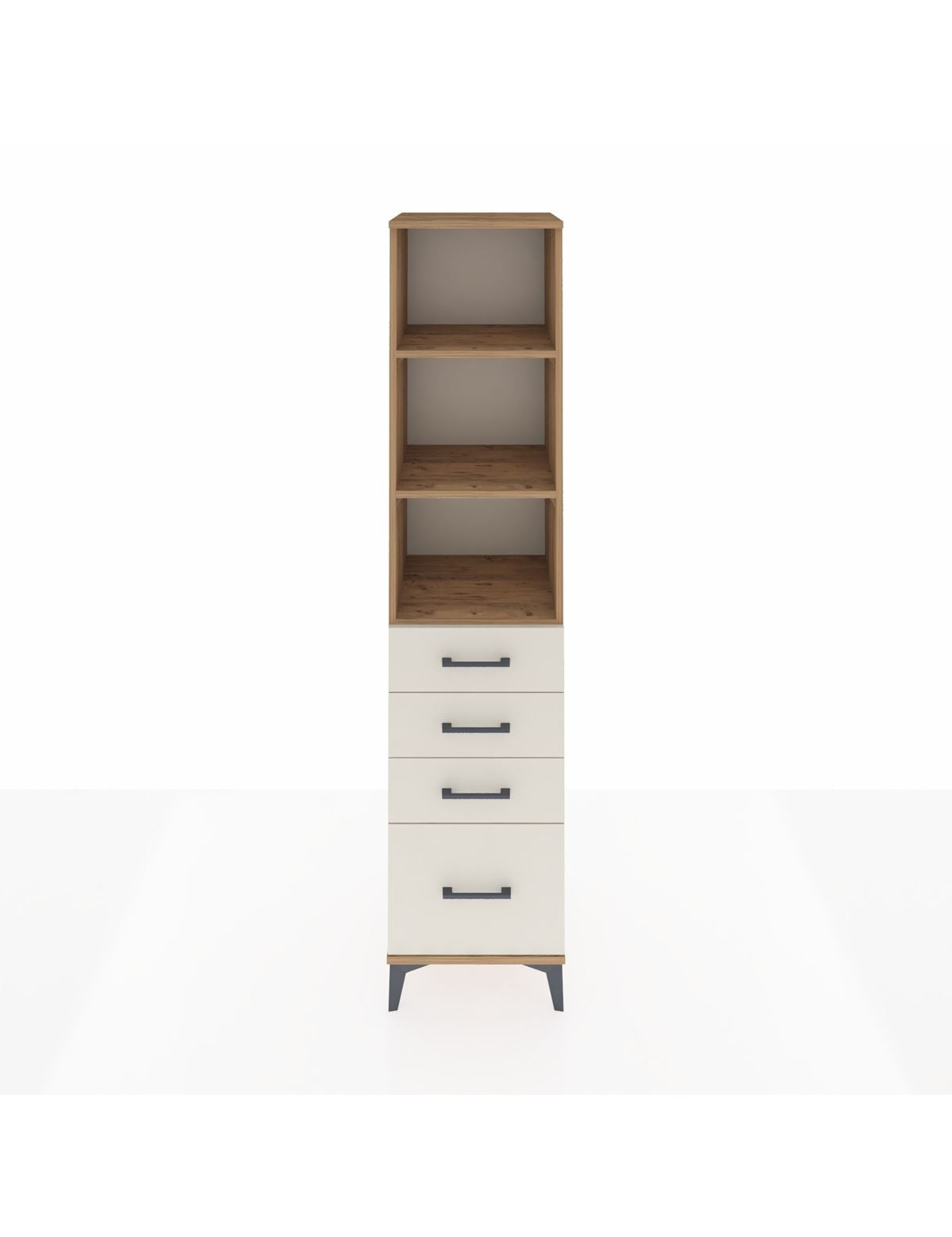 Hyperion Dolap 3 Raflı 4 Çekmeceli 44x44x195 Çam-Aytaşı