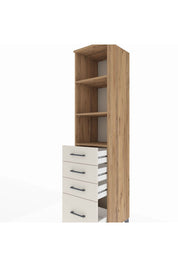 Hyperion Dolap 3 Raflı 4 Çekmeceli 44x44x195 Çam-Aytaşı