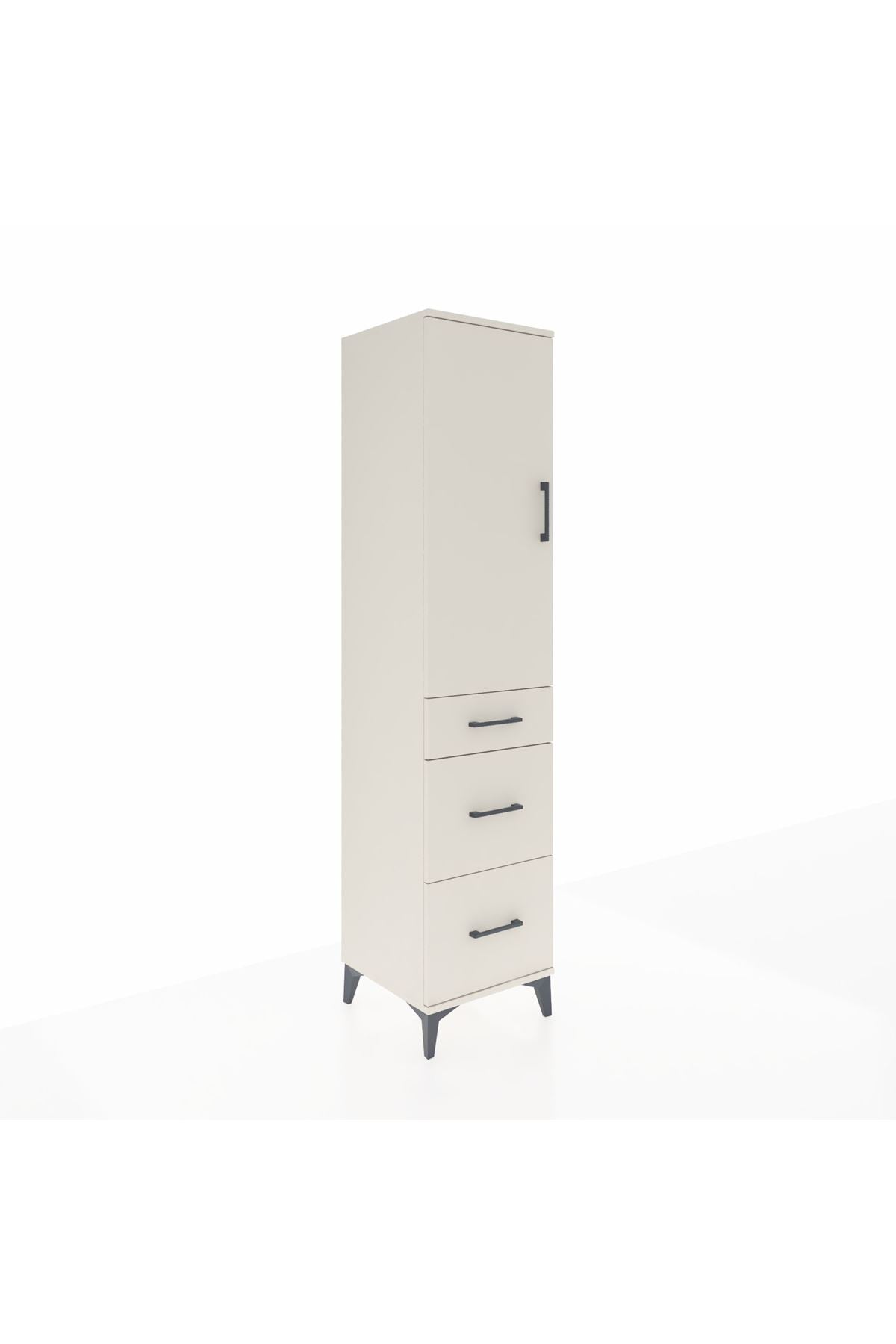 Hyperion Dolap Tek Raflı 3 Çekmeceli Tek Askılı 44x44x195 Aytaşı-Aytaşı