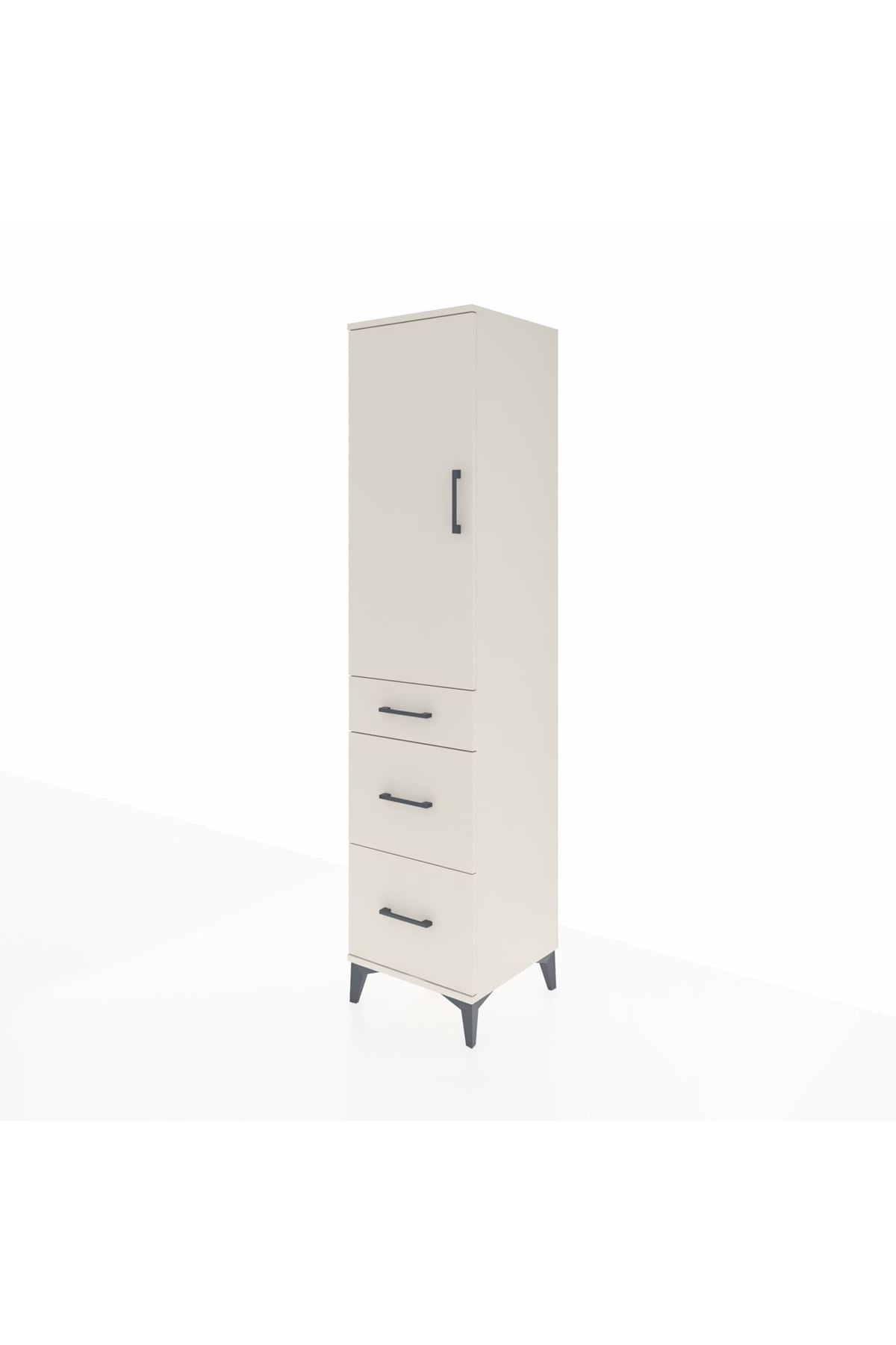 Hyperion Dolap Tek Raflı 3 Çekmeceli Tek Askılı 44x44x195 Aytaşı-Aytaşı