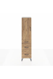 Hyperion Dolap Tek Raflı 3 Çekmeceli Tek Askılı 44x44x195 Aytaşı-Çam